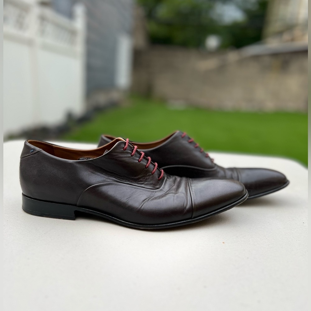 👞 PS by Paul Smith Leather Oxfords | Size 9 | Brown | Semi-Pointed Toes 👞
